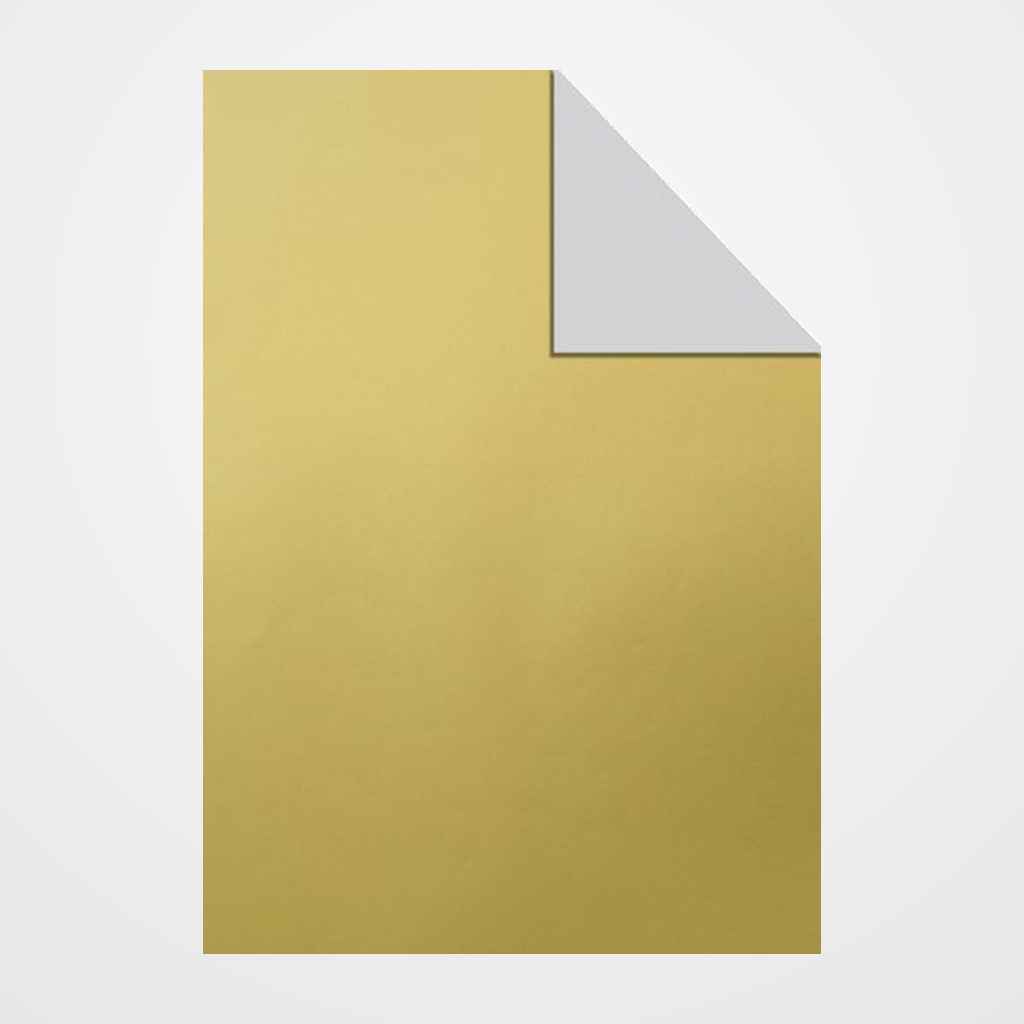 PAPEL de REGALO BOBINA TV 70 cm x 100 m KRAFT ORO/PLATA