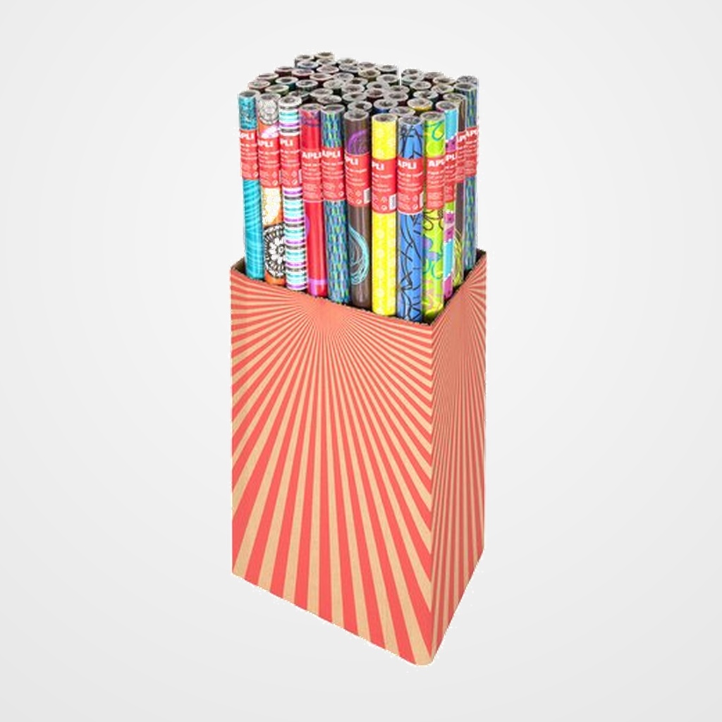 PAPEL de REGALO ROLLO APLI 0,7x2 m (CAJA de 55) TENDANCE