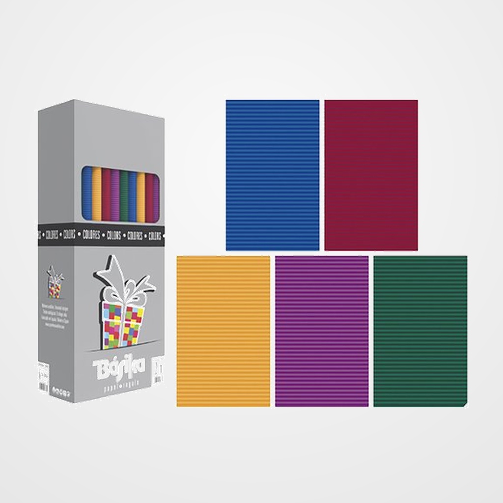 PAPEL de REGALO ROLLO BASIKA 0,7x2 m (CAJA de 50) COLORES