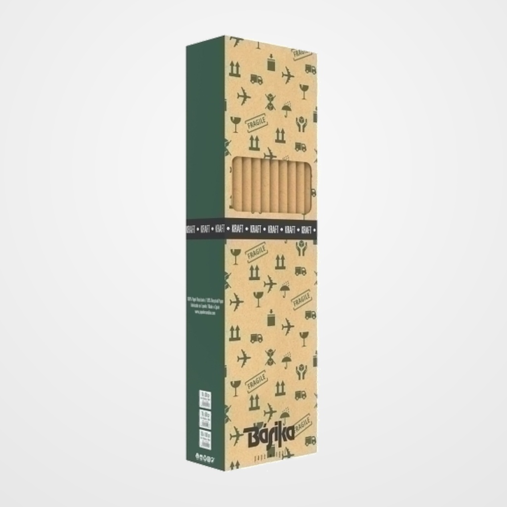 PAPEL de REGALO ROLLO BASIKA 1x3 m (CAJA de 40) KRAFT ECOLOGICO