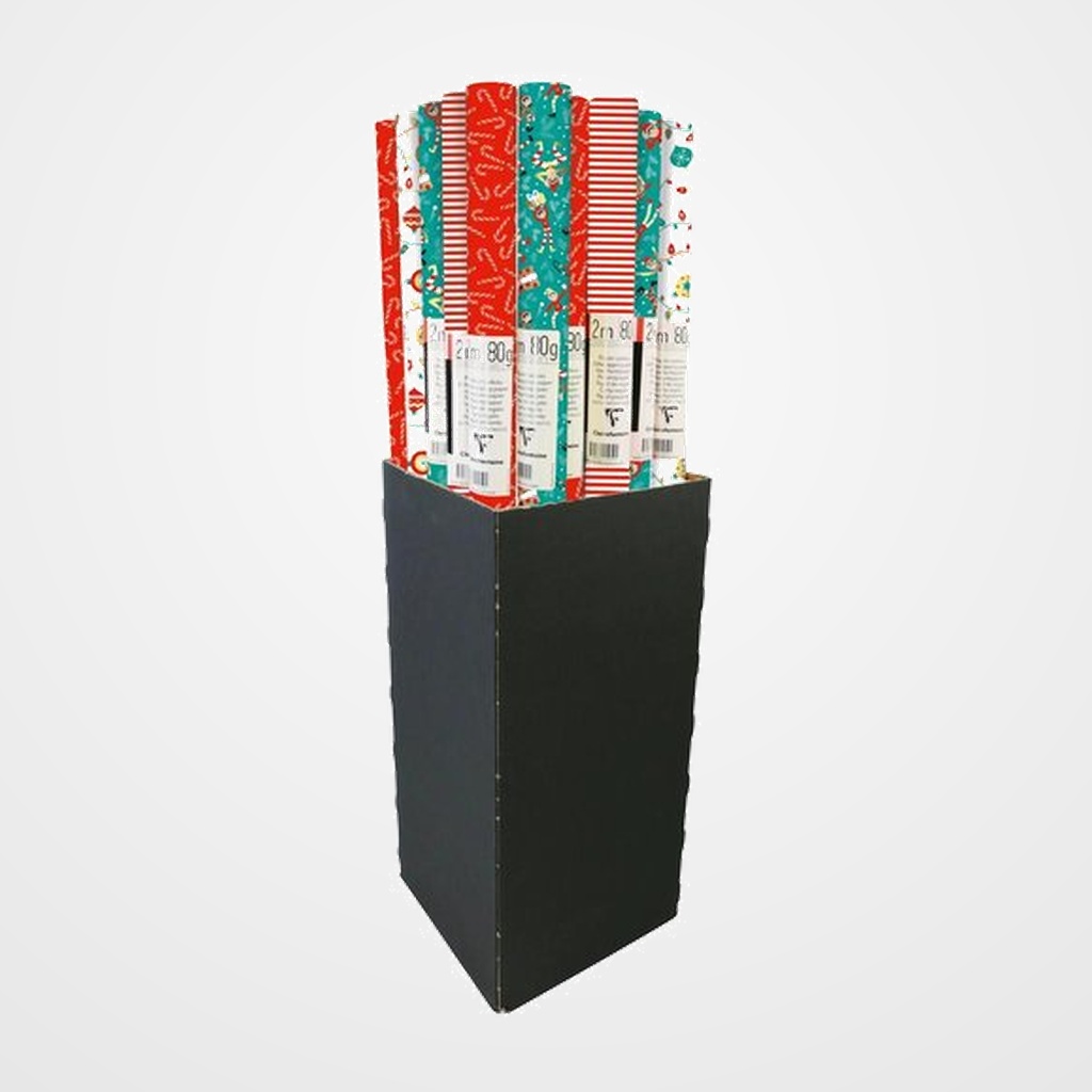 PAPEL de REGALO ROLLO CLAIREFONTAINE 0,7x2 m (CAJA de 30) EXCELLIA NAVIDAD DUENDES