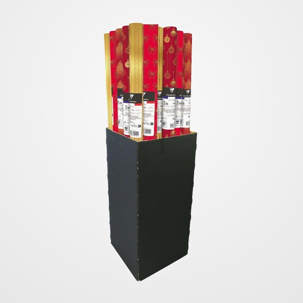 PAPEL de REGALO ROLLO CLAIREFONTAINE 0,7x2 m (CAJA de 30) EXCELLIA NAVIDAD SCINTILLANT