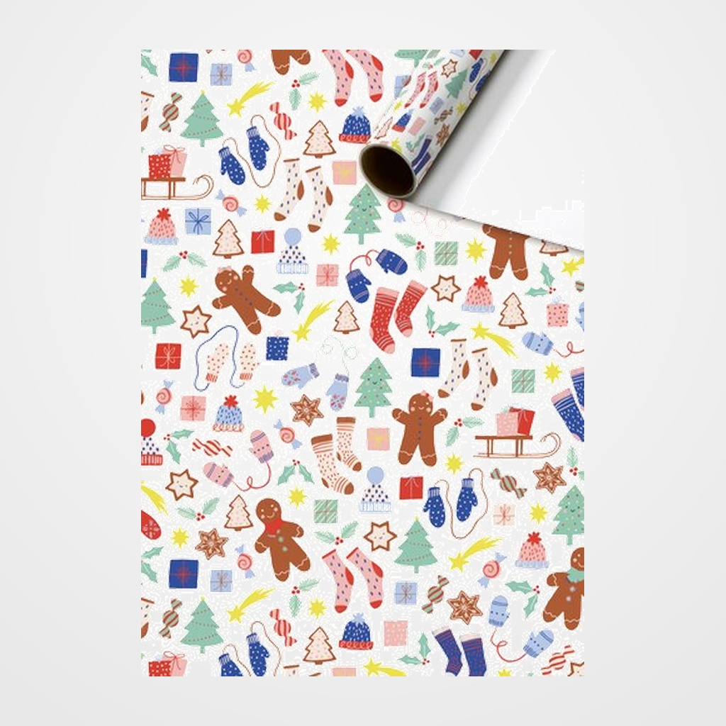 PAPEL de REGALO ROLLO STEWO 0,7x2 m NAVIDAD MARIOKA