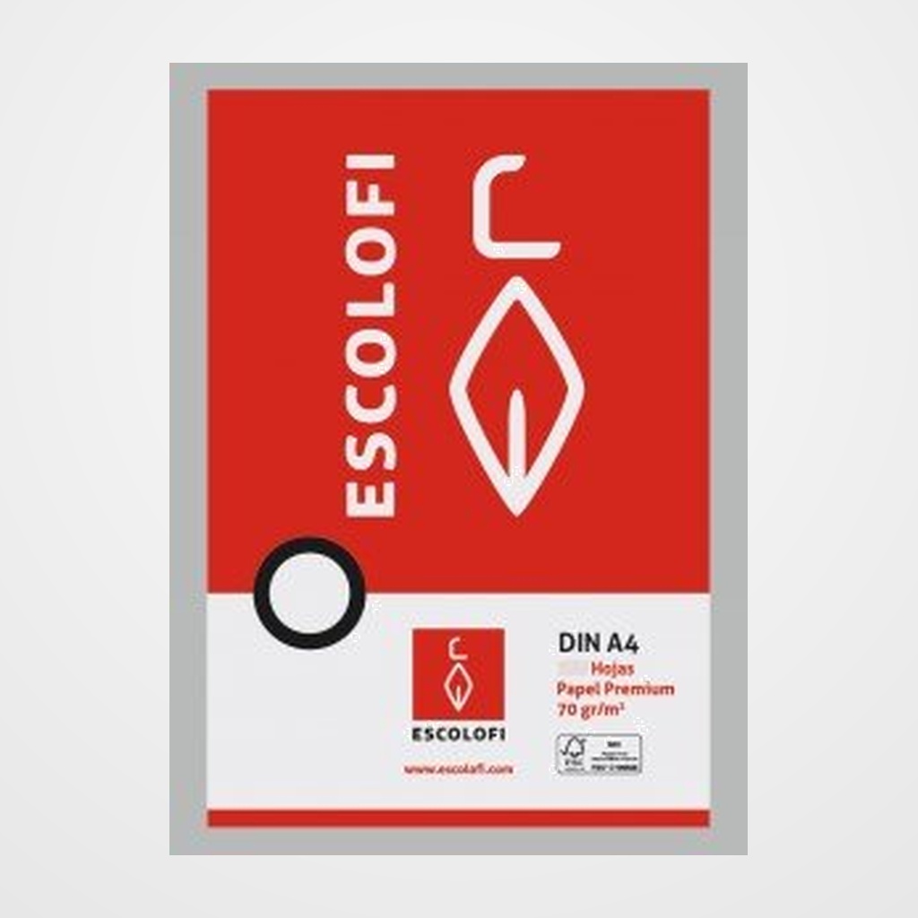 PAPEL ESCOLOFI A4 500h 70g CUADRIC.5x5 C/MARGEN