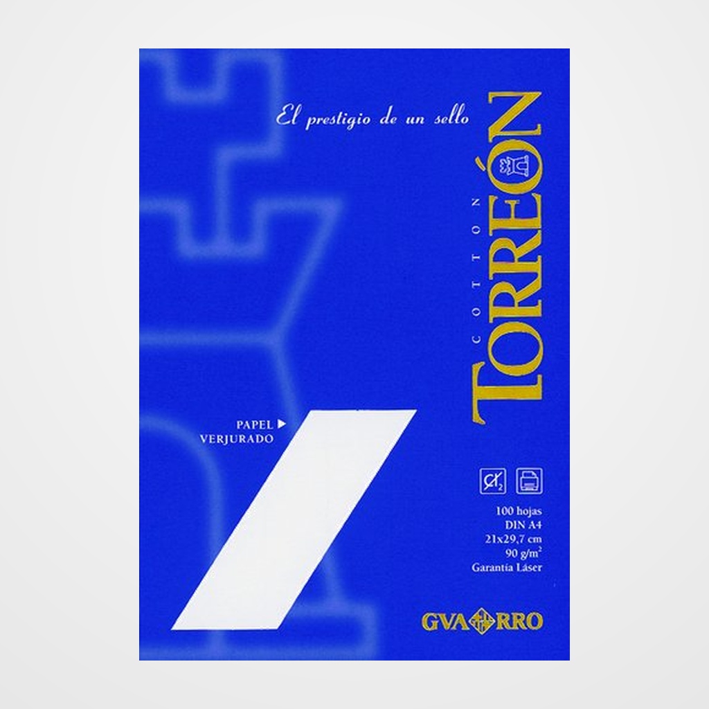 PAPEL VERJURADO A4 TORREON 90g 100h BLANCO