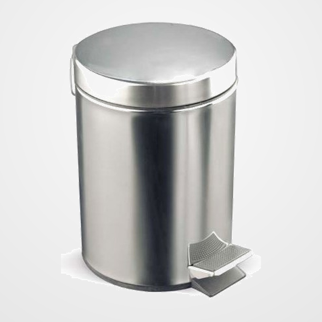 PAPELERA ACERO INOXIDABLE ROCADA TAPA PEDAL 20 LITROS