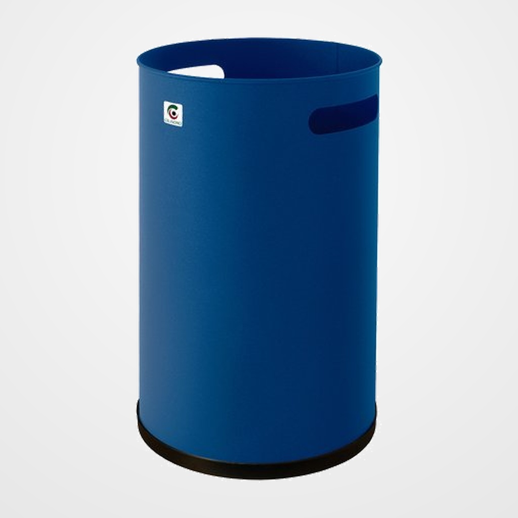 [14401420] PAPELERA METALICA CILINDRO P-10 (21.5 Ø x 32cm) 11 LITROS AZUL