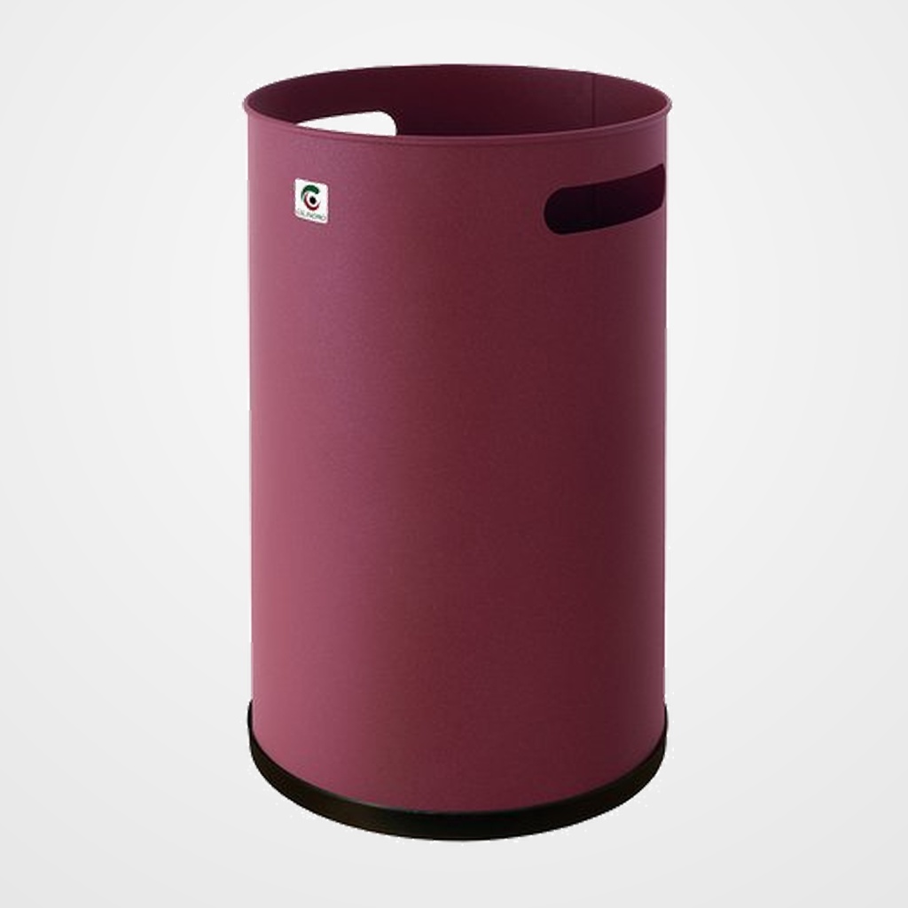 PAPELERA METALICA CILINDRO P-10 (21.5 Ø x 32cm) 11 LITROS BURDEOS
