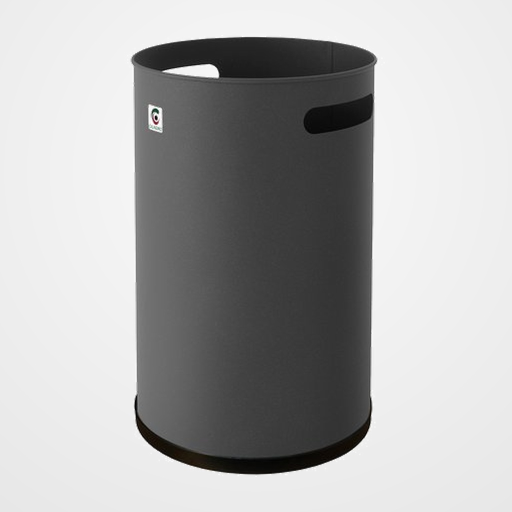PAPELERA METALICA CILINDRO P-10 (21.5 Ø x 32cm) 11 LITROS GRAFITO