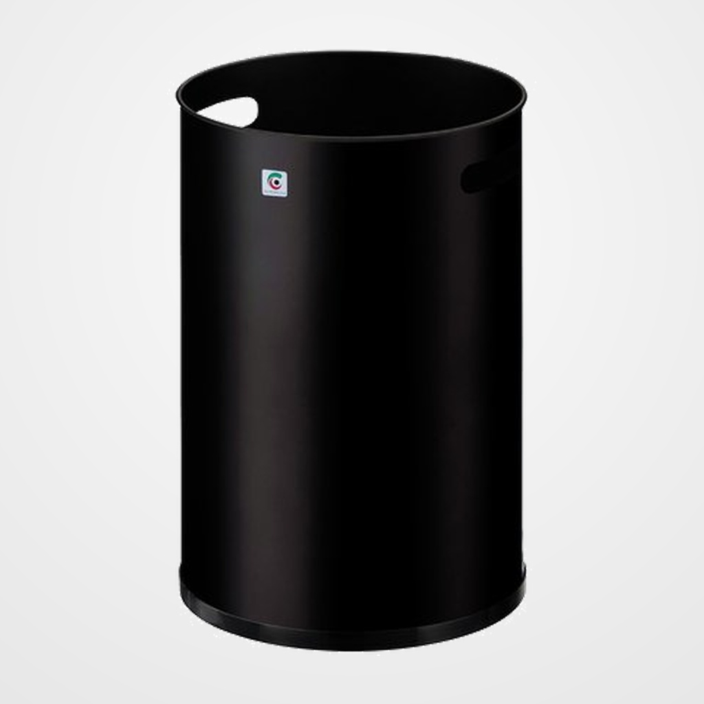 PAPELERA METALICA CILINDRO P-10 (21.5 Ø x 32cm) 11 LITROS NEGRO