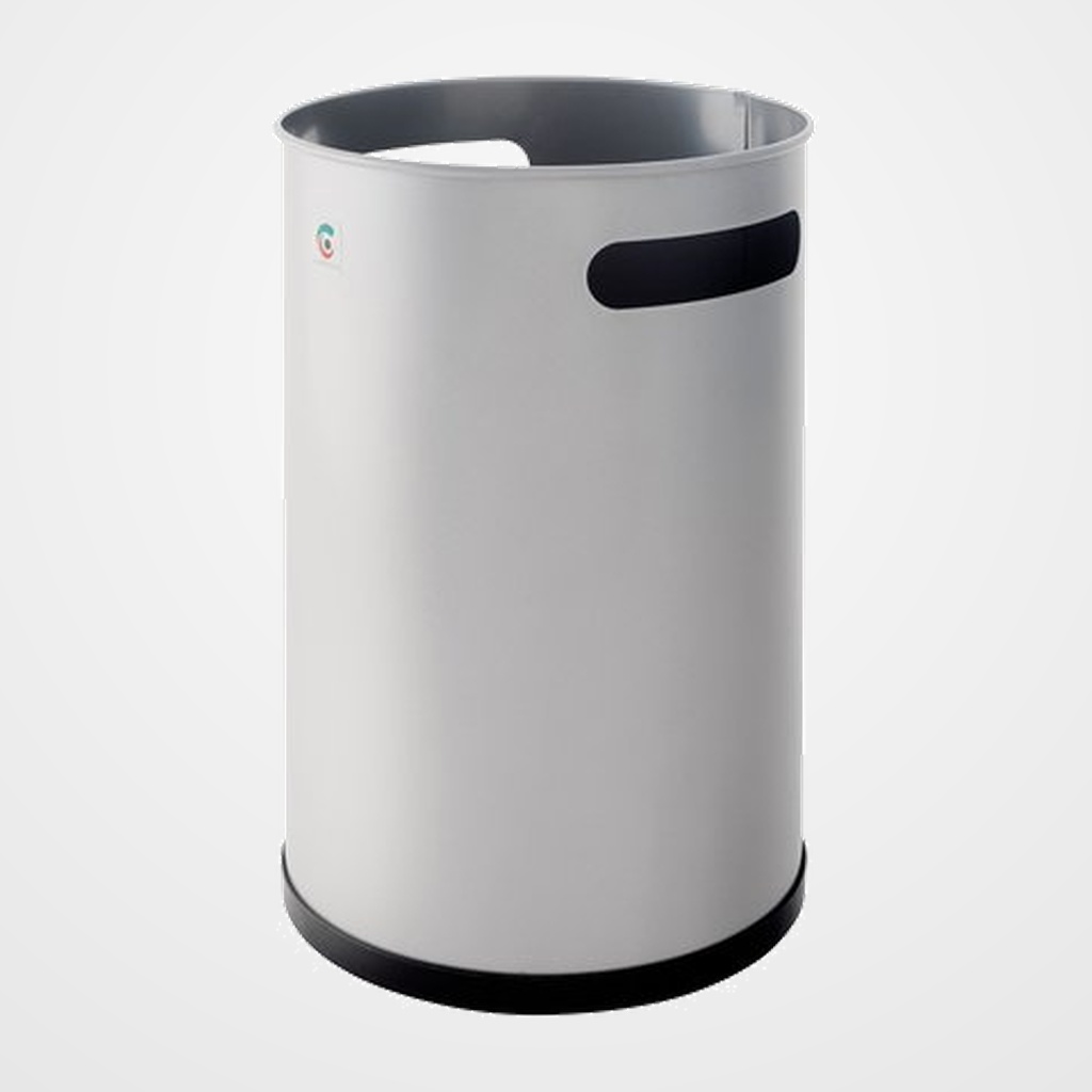 PAPELERA METALICA CILINDRO P-10 (21.5 Ø x 32cm) 11 LITROS RAL 9006