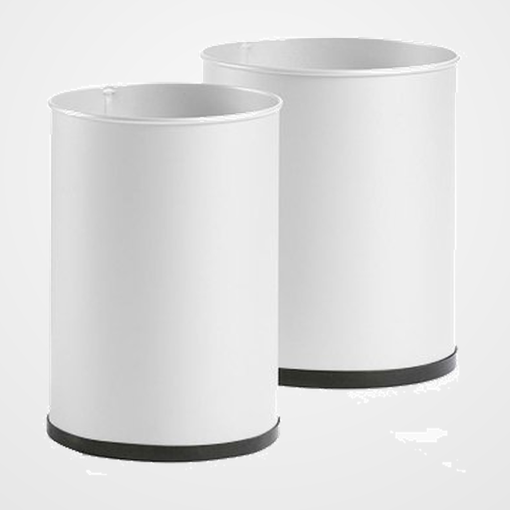 PAPELERA METALICA PLANNING SISPLAMO BASIC REDONDA 27 LITROS BLANCA