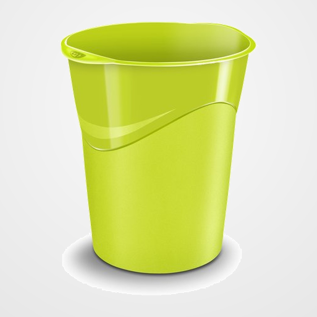 [14401395] PAPELERA PLASTICO CERRADA CEP GLOSS 280G 14 LITROS ANIS