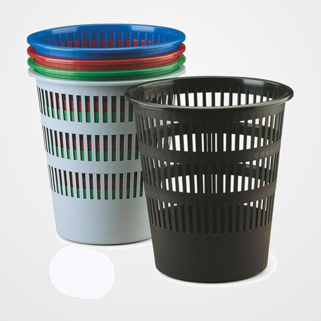 PAPELERA PLASTICO REJILLA FAIBO 12 L VERDE