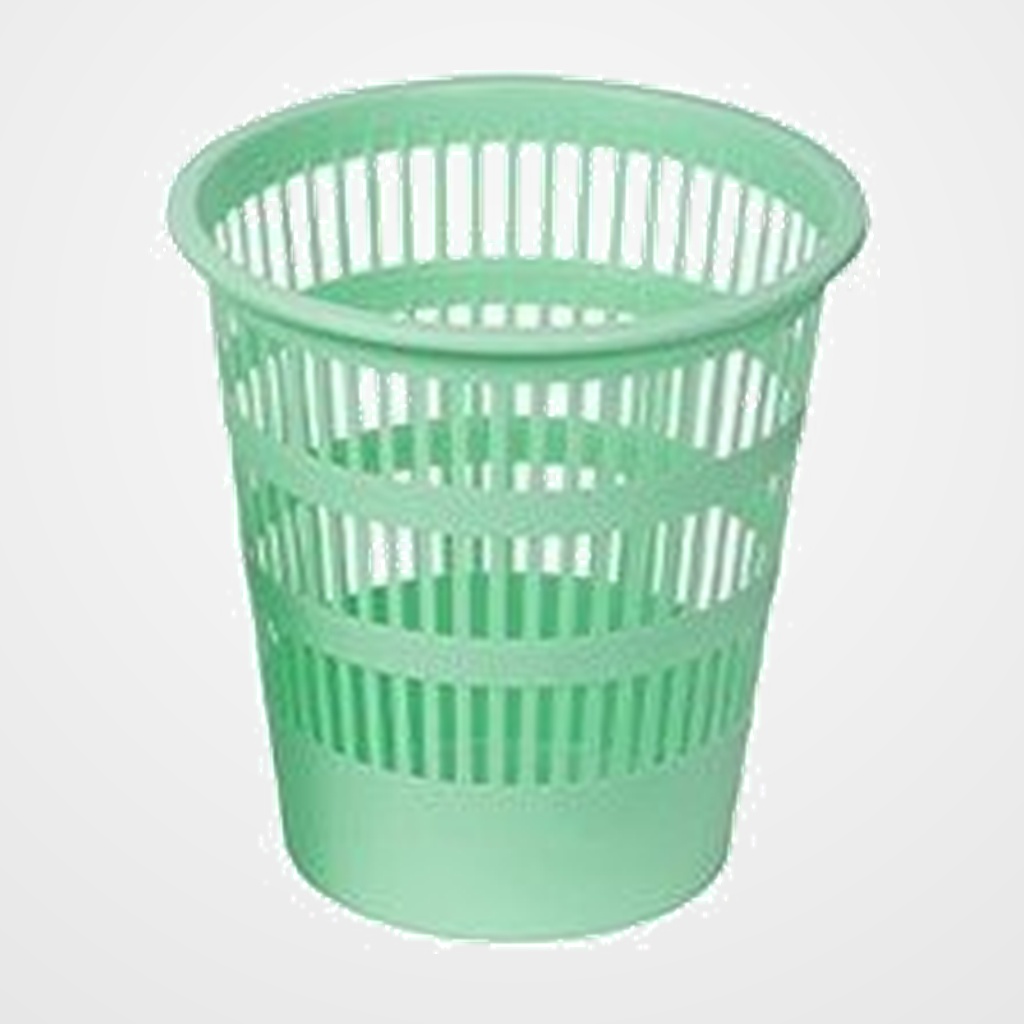 PAPELERA PLASTICO REJILLA FAIBO 12 L VERDE PASTEL
