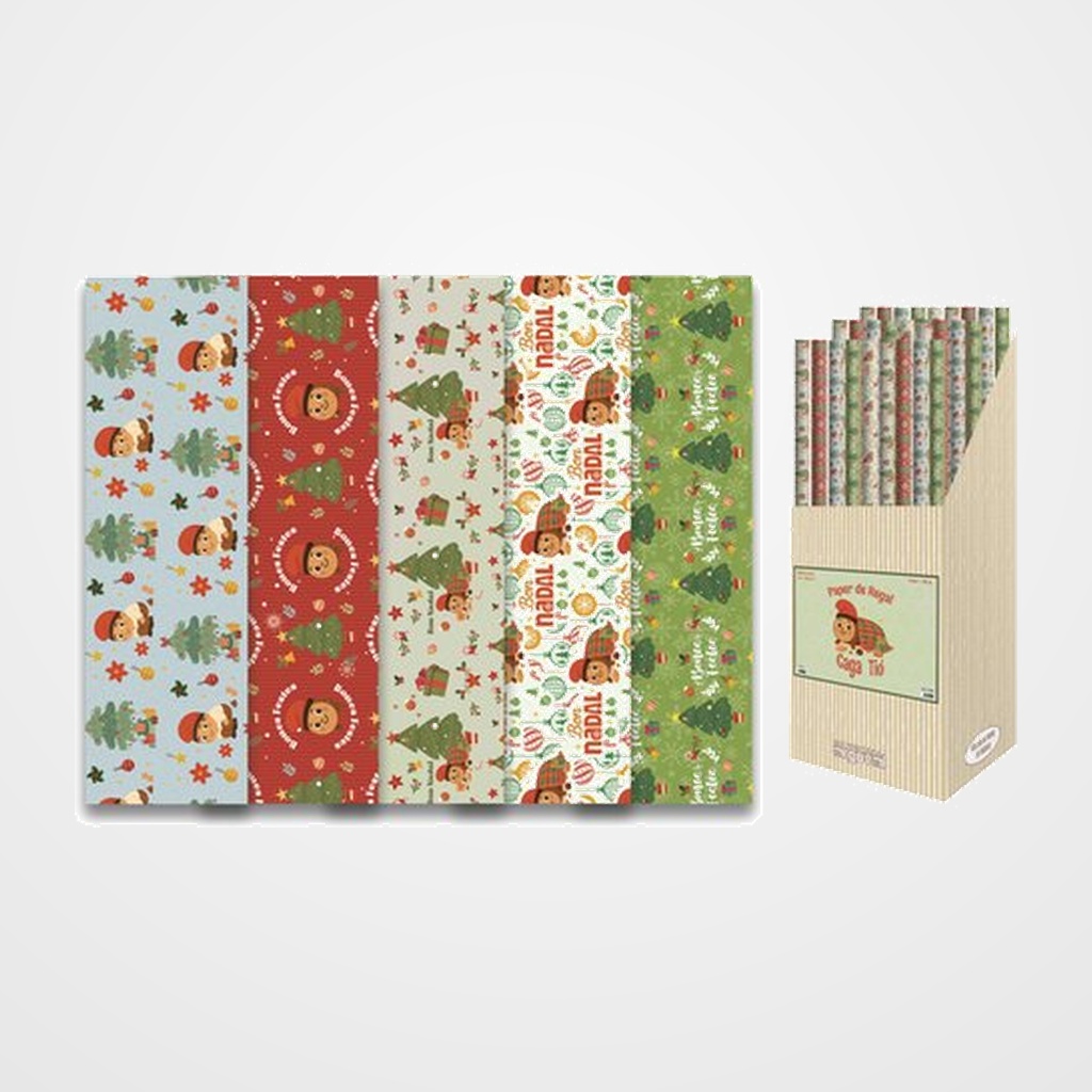 PAPER de REGAL ROTLLO ARGUVAL 0,7x1 m (CAIXA de 50) NADAL  BONES FESTES