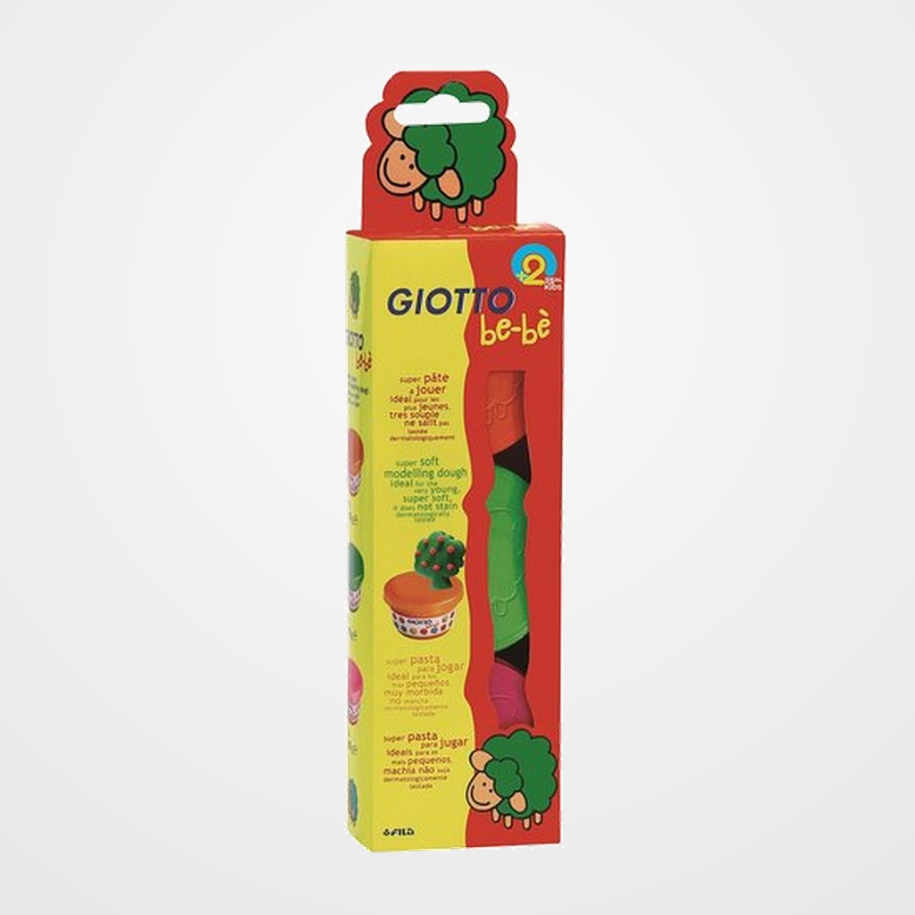 PASTA GIOTTO BEBE TRIS PARA JUGAR 3 Uds VERDE/NARANJA/MAGENTA