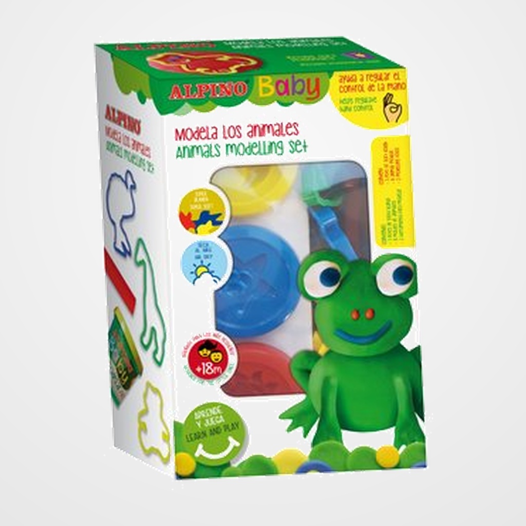 PASTA MODELAR ALPINO BABY DOUGH SET 3x85 gr. ANIMALS