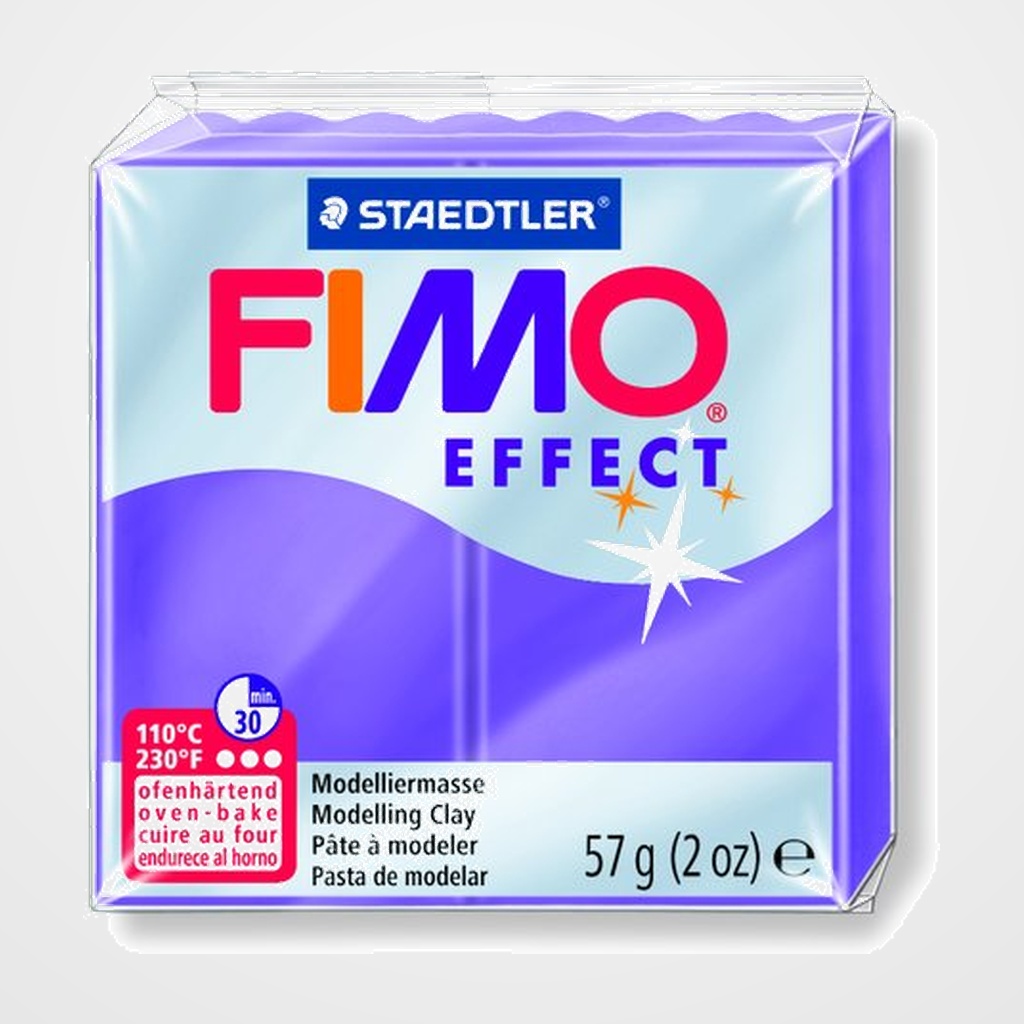 PASTA MODELAR FIMO EFFECT TRANSLUCIDO PURPURA 57 GR.