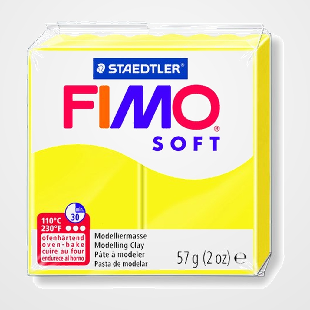 PASTA MODELAR FIMO SOFT AMARILLO LIMON 57 GR.