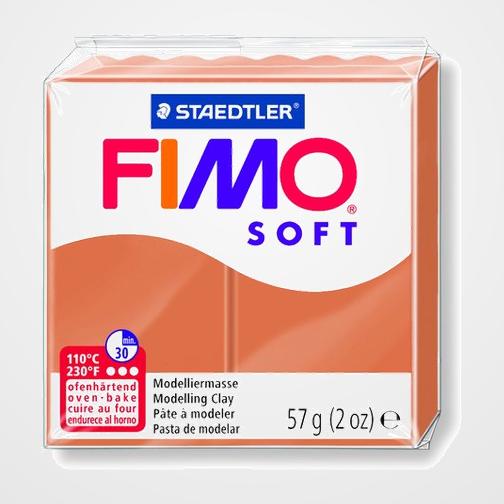 PASTA MODELAR FIMO SOFT COGNAC 57 GR.