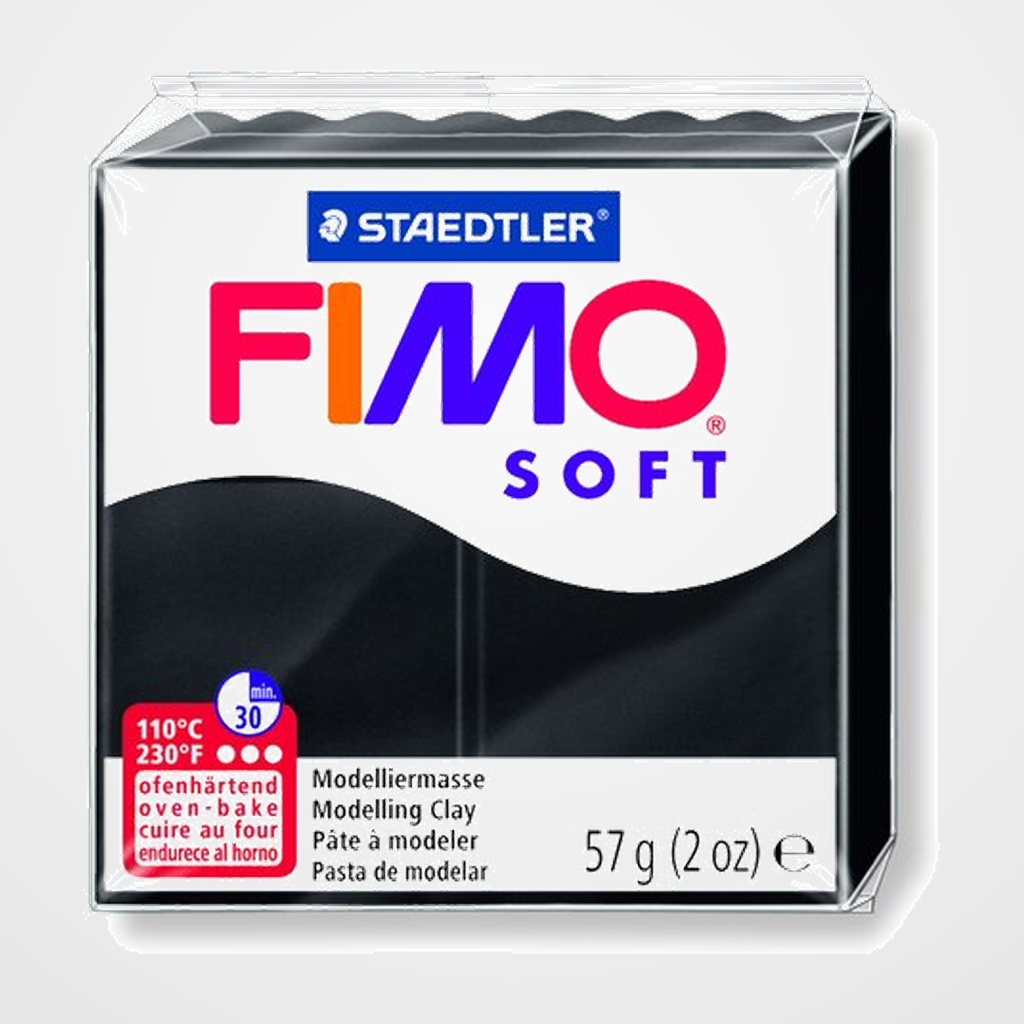 PASTA MODELAR FIMO SOFT NEGRO 57 GR.