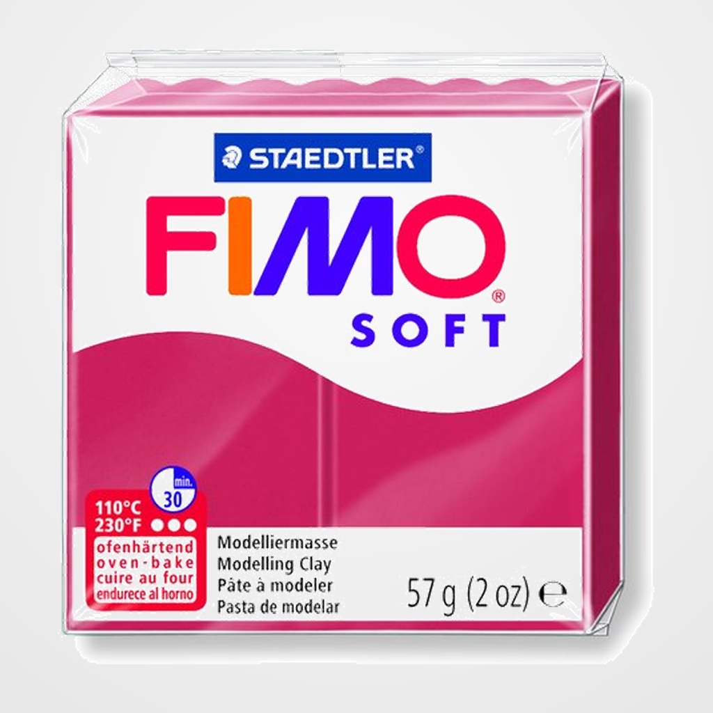 PASTA MODELAR FIMO SOFT ROJO CEREZA 57 GR.