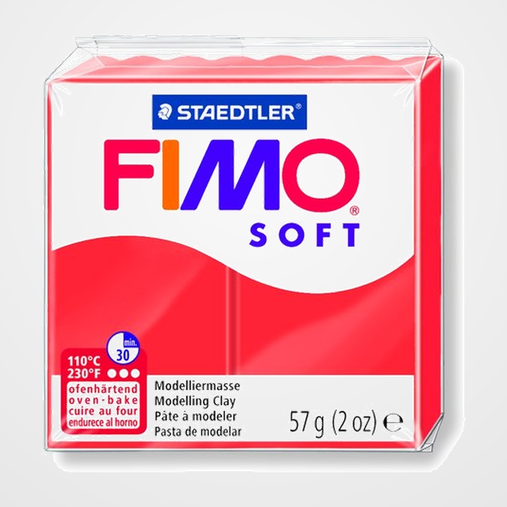 PASTA MODELAR FIMO SOFT ROJO INDIAN 57 GR.