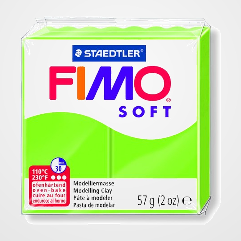 [24101208] PASTA MODELAR FIMO SOFT VERDE MANZANA 57 GR.