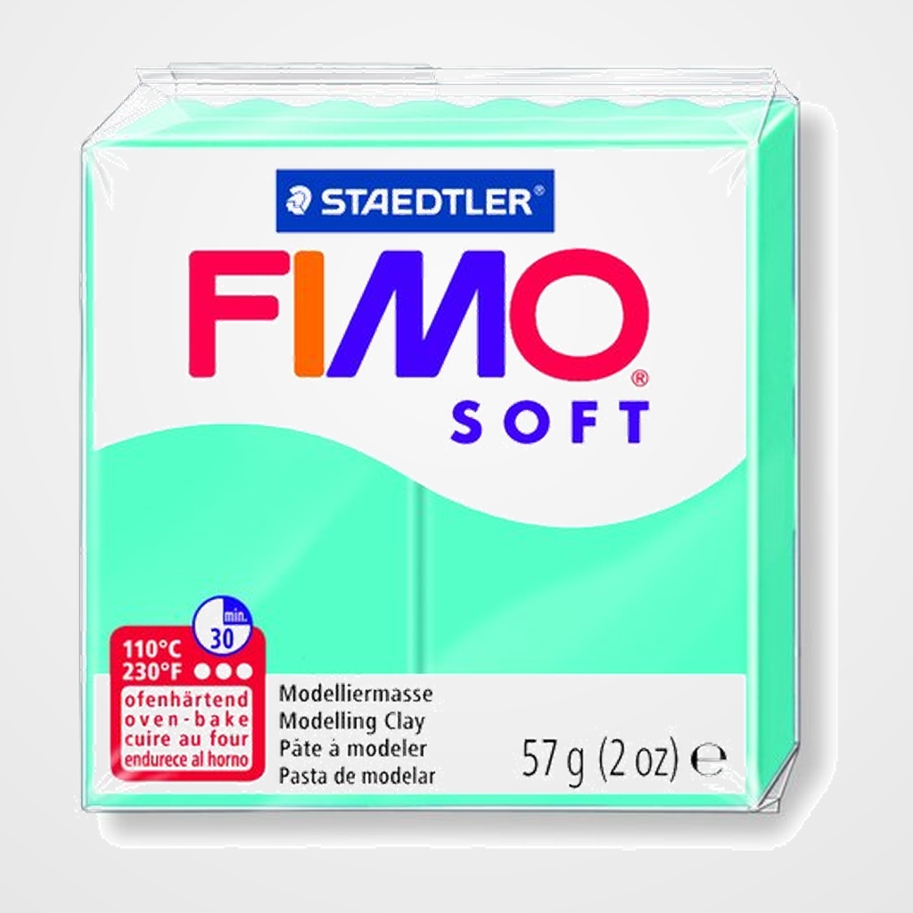 PASTA MODELAR FIMO SOFT VERDE MENTA 57 GR.
