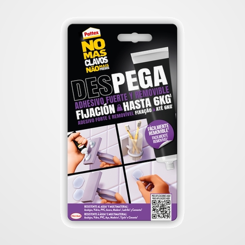 PEGAMENTO de CONTACTO PATTEX NO MAS CLAVOS DESPEGA 44g (removible)