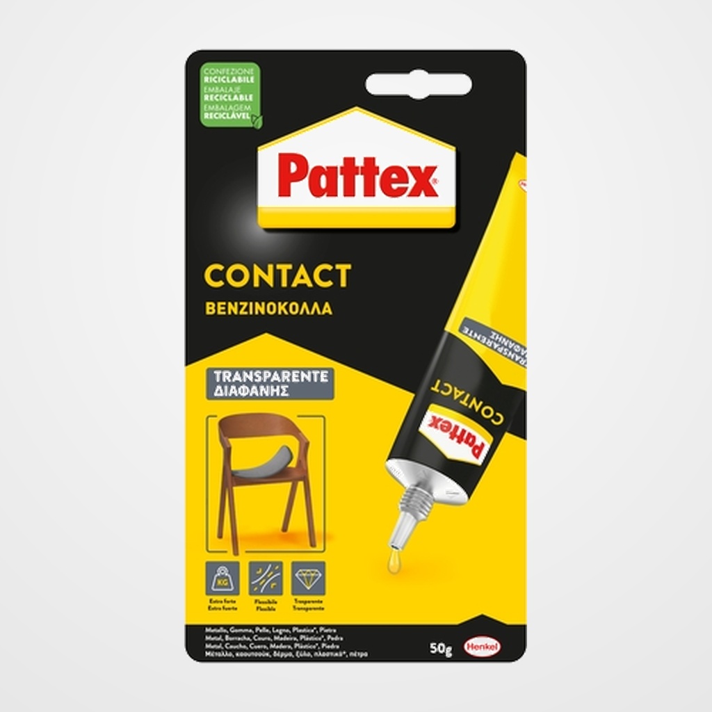 PEGAMENTO de CONTACTO PATTEX TRANSPARENTE 50g