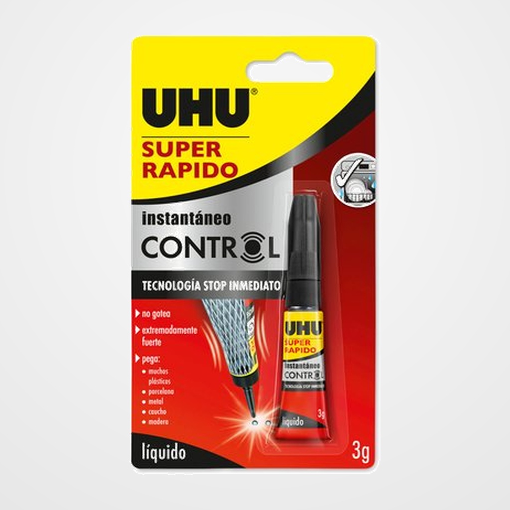 PEGAMENTO INST. UHU SUPER RAPIDO CONTROL LIQUIDO 3g