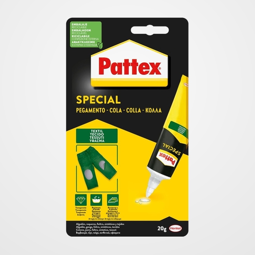 PEGAMENTO PATTEX ESPECIAL TEXTIL 20g