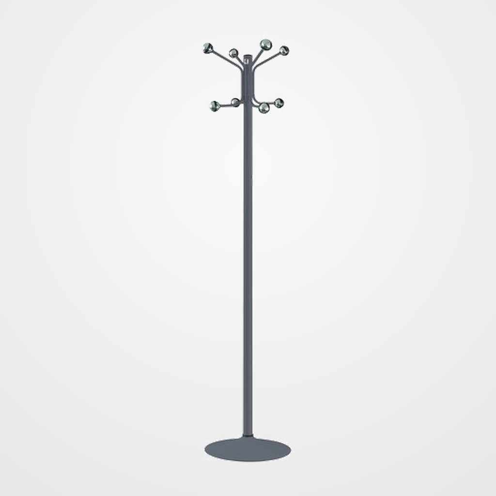 PERCHERO CILINDRO PIE METALICO H-12 8 BOLAS 175x37 GRAFITO