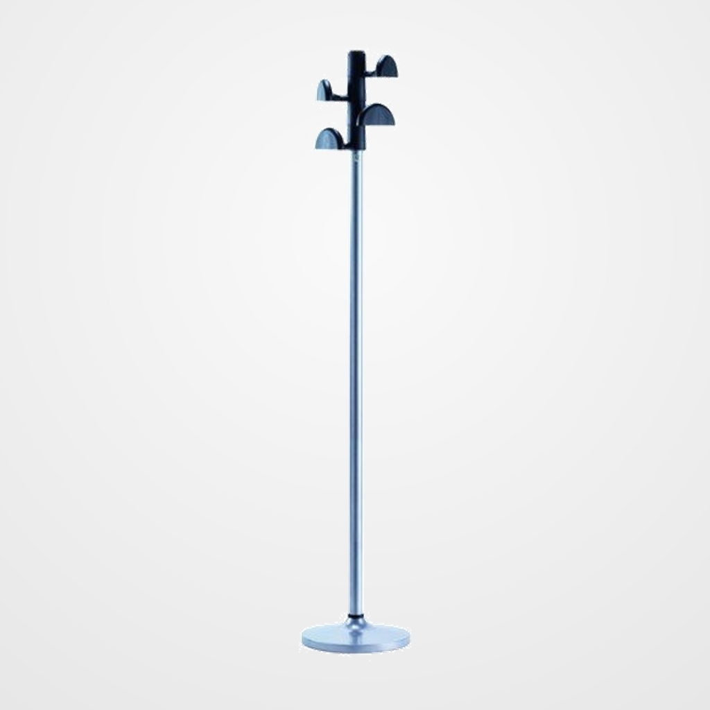 PERCHERO CILINDRO PIE METALICO H-21 4 COLGADORES 175x33