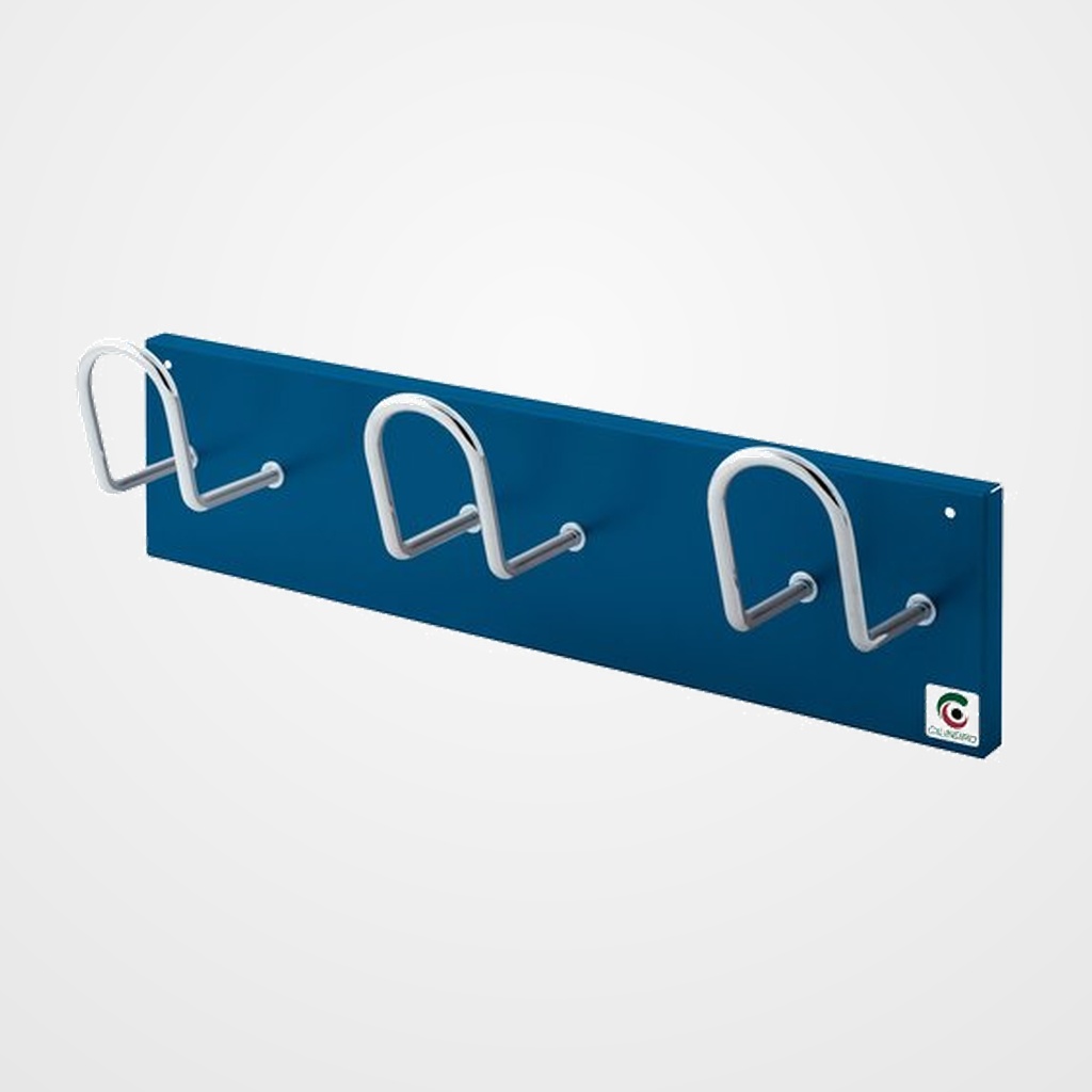 PERCHERO PARED CLINDRO H-13 3 COLGADORES AZUL