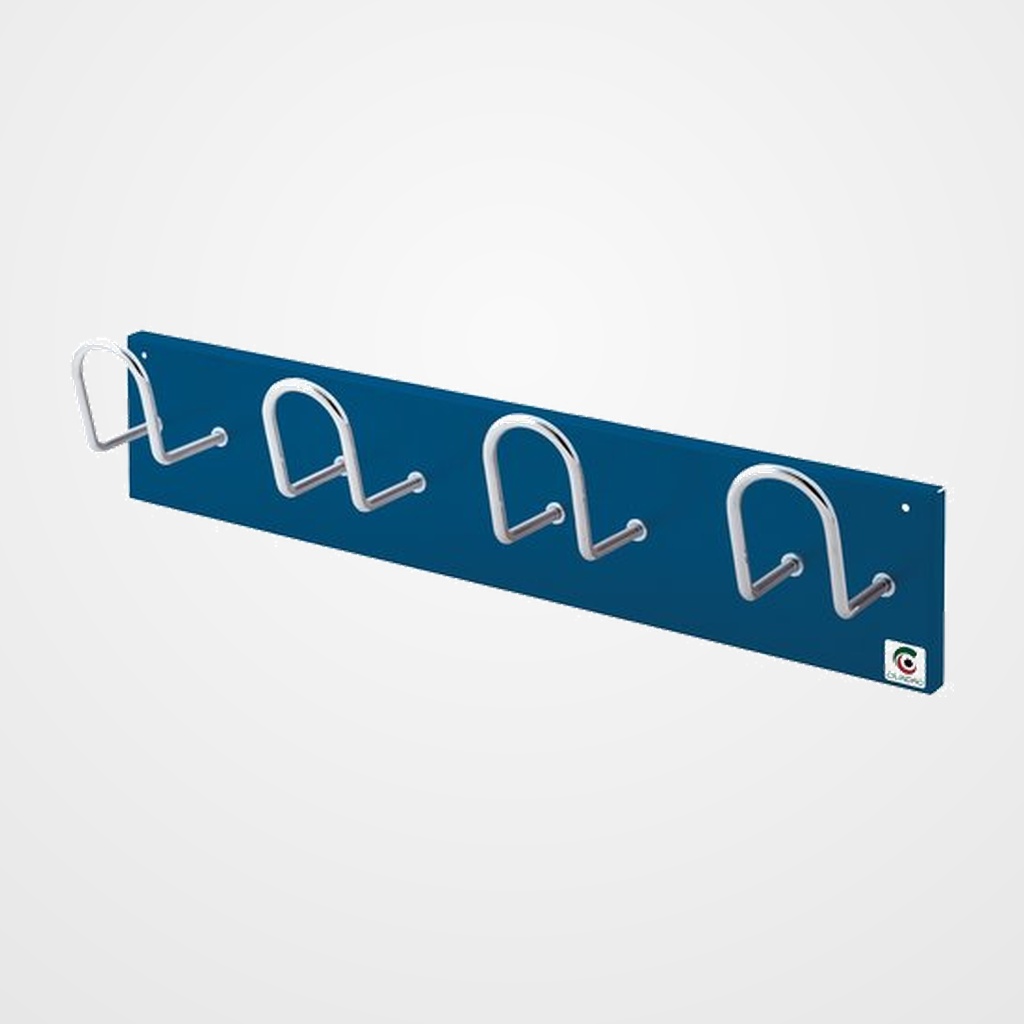 PERCHERO PARED CLINDRO H-14 4 COLGADORES AZUL