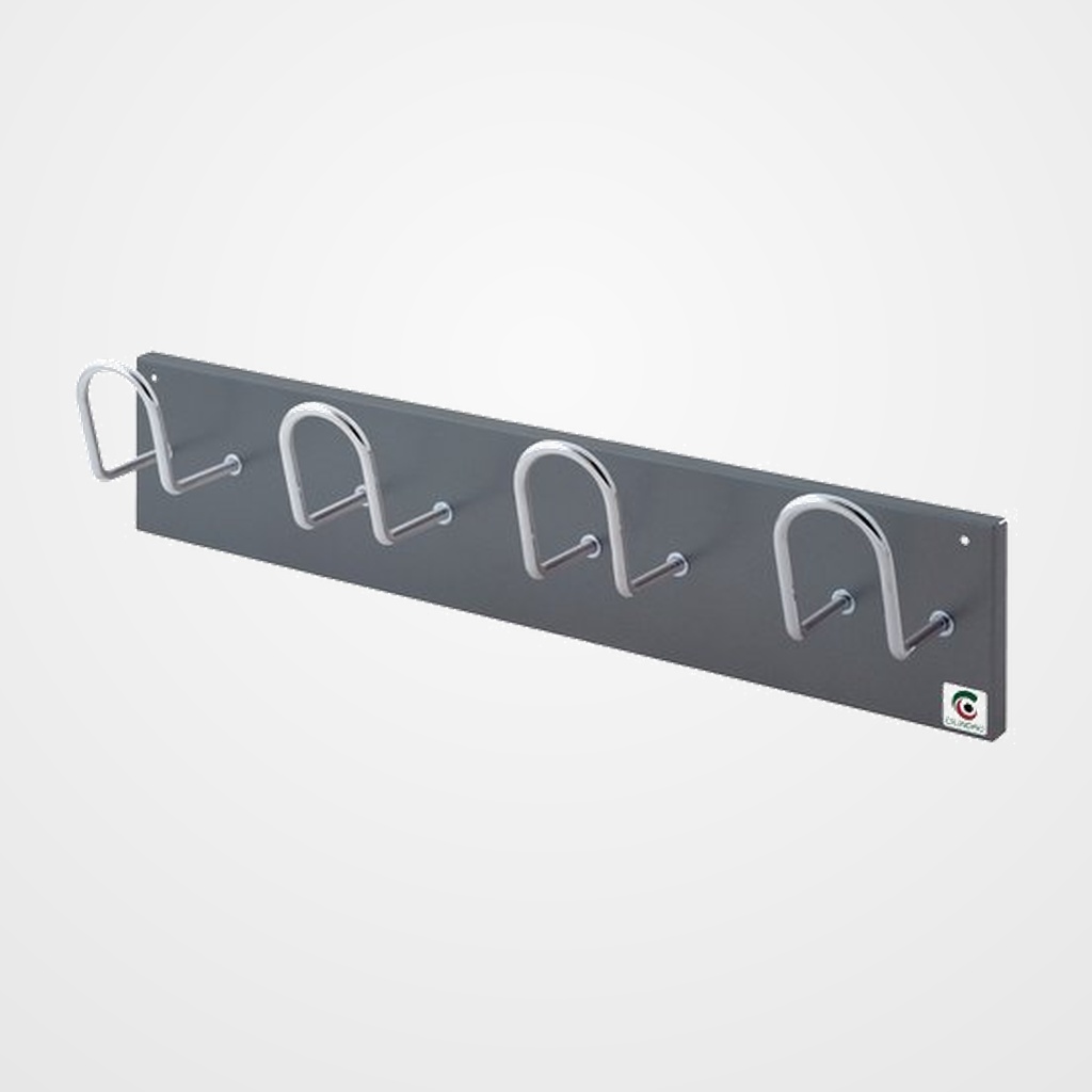 PERCHERO PARED CLINDRO H-14 4 COLGADORES GRAFITO
