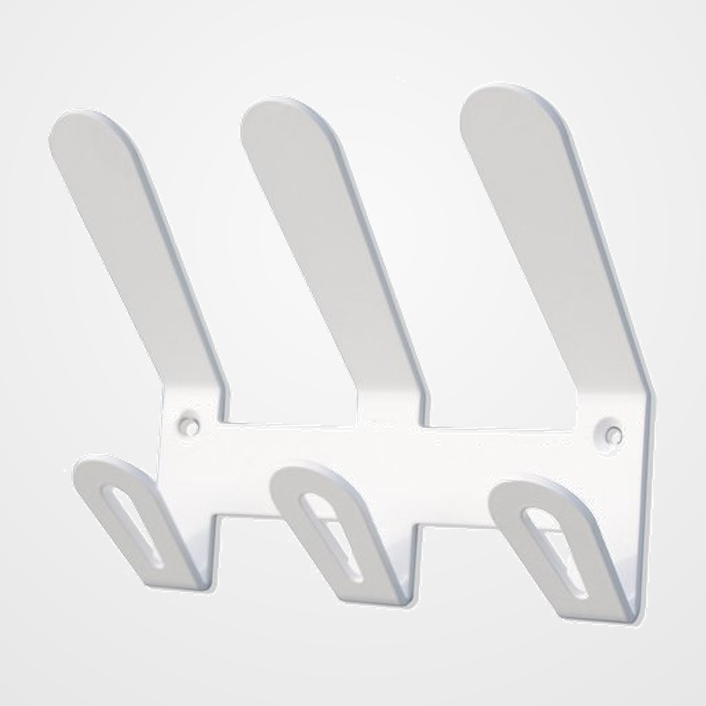 PERCHERO PARED EC/02 3 COLGADORES COLOR BLANCO