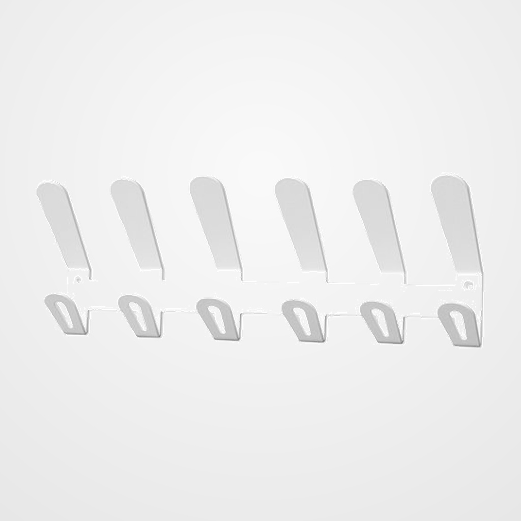 PERCHERO PARED EC/02 6 COLGADORES COLOR BLANCO