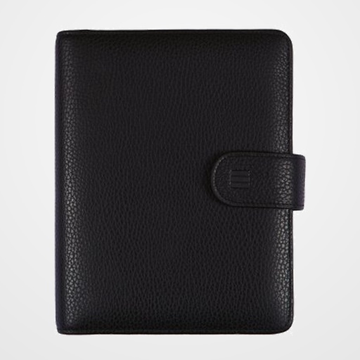 AGENDA ANUAL (2027) CATALAN FINOCAM OPEN PIEL ANDREA ANILLAS con CUBIERTA de PIEL con BROCHE 500 117x181 S/V NEGRE