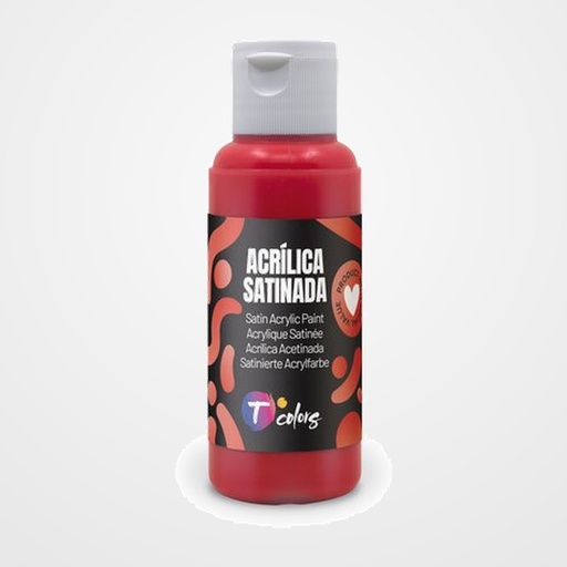 PINTURA ACRILICA TCOLORS 80 ml (botella) ROJO