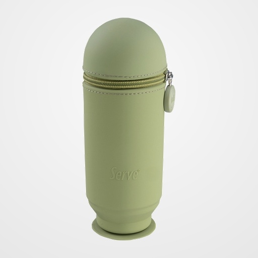 PORTATODO SERVE SILICONA HOOP UP CON CREMALLERA CUBILLETE VERDE KHAKI