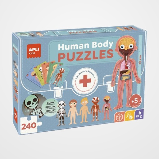 PUZLE EDUCATIVO APLI KIDS CUERPO HUMANO 240 pz