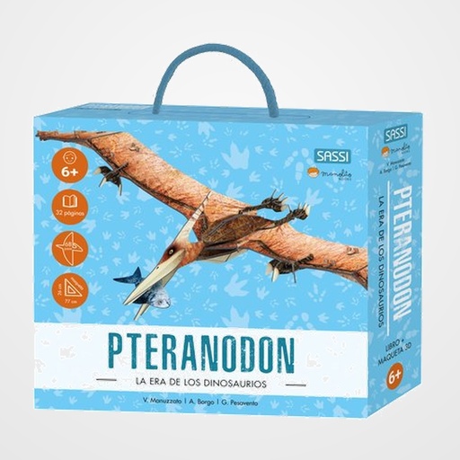 PUZLE 3D Y LIBRO SASSI MANOLITO BOOKS PTERANODON 3D 68 PIEZAS (+6 años)