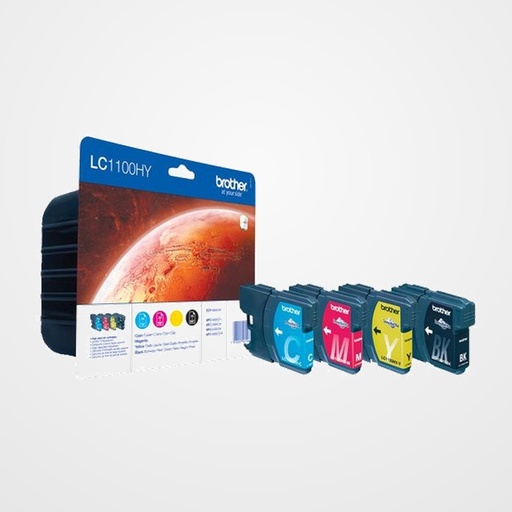 RAINBOW PACK BROTHER LC1100HYVALBP 4 COLORES MFC-5890CN/6490CW/6690CW/6890CDW (900 PÁG.)