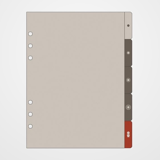 RECAMBIO AGENDA FINOCAM R1063 OPEN 1000 155x215 SEPARADORES LATERALES JUEGO de 5