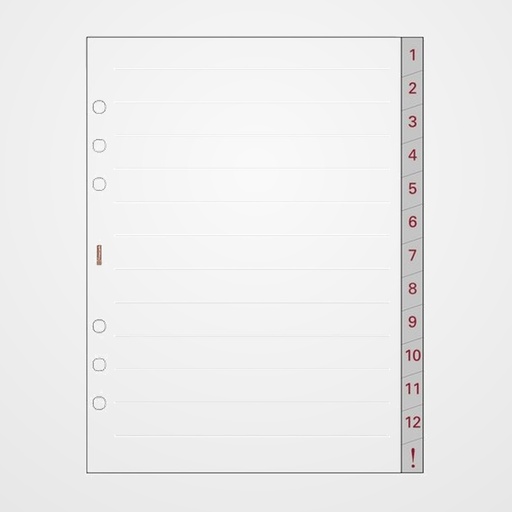 RECAMBIO AGENDA FINOCAM R1072 OPEN 1000 155x215 SEPARADORES NUM.12+1