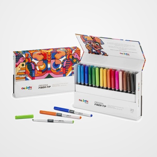 ROTULADOR FIBRA CARIOCA PLUS PREMIUM CAJA de 30